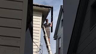 Kevin saves gutter with his neck! Git er done!