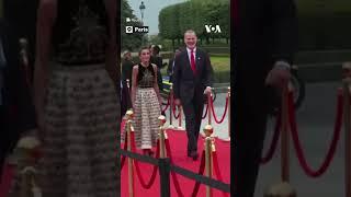 World leaders arrive for dinner ahead of Olympics opening ceremony | VOA News #shorts