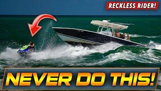 WARNING: BOAT RAGE! CAPTAIN LOSES HIS COOL AT HAULOVER INLET !! | WAVY BOATS