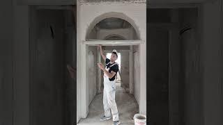 оштукатуривание арки #машиннаяштукатурка #штукатурнаястанция #арка #arch