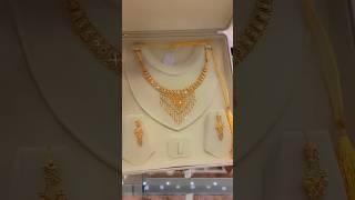 light weight gold necklace set design ️ #gold #jewellery #wedding #necklace #beautiful #trending