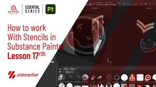 How to work on Stencils and Projection in Substance Painter? | Lesson 17 of 25 | Substance Painter