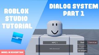 How to make a Dialogue System / Part 1 - Roblox Studio 2022