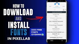 How to download and install custom fonts in pixellab 2023 |Pixellab Tutorial|