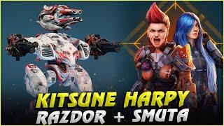 Very powerful Kitsune Harpy Razdor + Smuta War Robots Gameplay Cyber Sonic