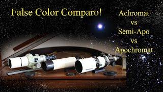 False Color Comparo!  Short Tube 80 vs Ranger vs Takahashi!