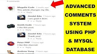 Advanced Comments System Using PHP And MySQL Database Step By Step | Part 1