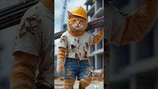 The #big orange #cat went to the construction site to move #bricks