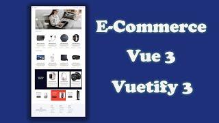 Vue 3 - Vuetify 3 How to create an ecommerce website ui design using vuejs  and carousel