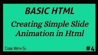 Creating Simple Slide In HTML | HTML | #4 | Code With Sj | Simple Notepad