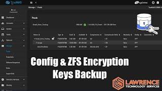 TrueNAS 12 Configuration and ZFS Encryption Keys Backup / Restore Processes