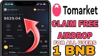 Claim Free Airdrop Tomarket ~ 1 BNB on BitgetWallet