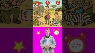 Guess who is the fake wildlife veterinarian. #logicpuzzles #brainteaser #riddle #viralshorts #viral