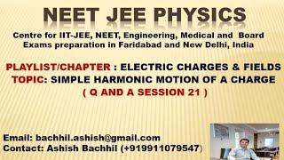 Simple Harmonic Motion of a Charge - Q and A Session 21