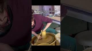 A simple but challenging form to throw #wheelthrowing #pottery #ceramics #studiopottery #potterylife