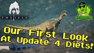 The Isle Evrima Update 4 Diet testing! First look at Diets, NEW map changes, AI dinosaurs and more!