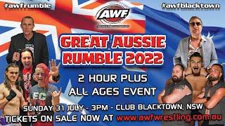 FULL SHOW: AWF GREAT AUSSIE RUMBLE 2022 - 31/7/2022 - Australian Wrestling Federation