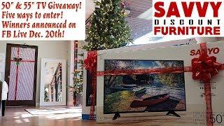 Holiday TV Giveaway @ Savvy Discount Furniture