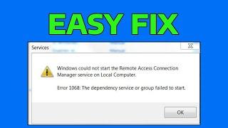 How To Fix Windows Error 1068