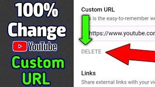 YouTube Channel Custom URL Delete Option Not Showing Working | How to change youtube custom url 2023