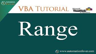 Range in VBA | Excel VBA Tutorial in Hindi