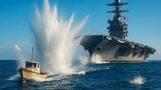 Fishing Boat Gets TOO CLOSE to US Aircraft Carrier – BIG MISTAKE