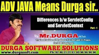 ADV JAVA || Differences between ServletConfig and ServletContext Part  - 1