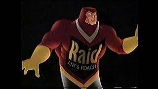Raid bug spray cartoon TV commercial 1989