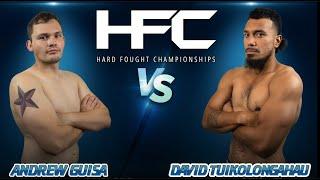 (HFC) HARD FOUGHT CHAMPIONSHIPS: Main Event Andrew Guisa vs David Tuikolongshau Kickboxing Showdown!