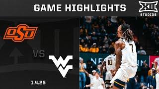 Oklahoma State vs. West Virginia Game Highlights | 2024-25 Big 12 Men's Basketball