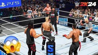 WWE 2K24 - Roman Reigns & Brock Lesnar vs. The Bloodline | PS5" [4K60]