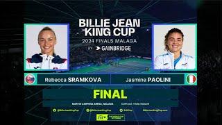 Jasmine Paolini (ITA) vs Rebecca Sramkova (SVK) • Finals BJK Highlights