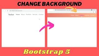 How to change  Navbar Background Color Using Bootstrap 5  | bootstrap 5 toggle button not working