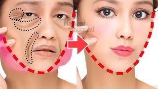 FULL FACE LIFTING EXERCISES For Jowl, Laugh Lines, Eye Bags, Double Chin, Slim Face, Neck Wrinkles!