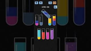 Water Color Sort Level 135 Walkthrough Solution iOS/Android