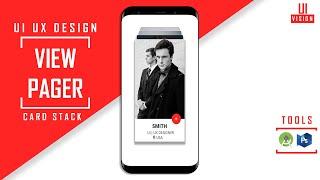 View Pager with Image Slider and Card Stack in Android Studio - UI | UX Designs