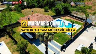 MARMARİS ÇAMLI’DA SATILIK 3+1 TAM MÜSTAKİL VİLLA 