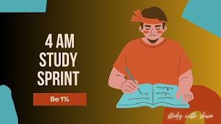 ⏰ 4 AM Study Sprint  | Crush Your Goals Before Sunrise | Day-01 | Fire crackling sound