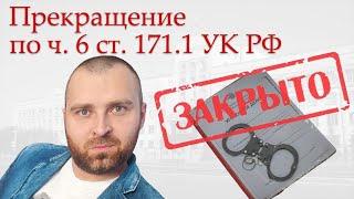 Прекращение уголовного дела по ч. 6 ст. 171.1 УК РФ