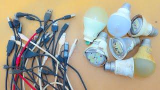 3 Awesome uses of old usb cables and old led light bulbs