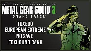 Metal Gear Solid 3: Snake Eater (XSS) European Extreme Tuxedo WR in 01:16:44 w/ Commentary