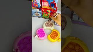 ASMR Cute YELLOW DUCK - BROWN BEAR - PINK HELLO KITTY Pop It Toy  #popit #fidget #toys #hoacon