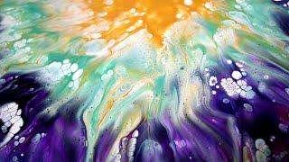 (578) Starburst with thicker paint ~ Air swipe technique ~ Fluid art ~ Acrylic pouring