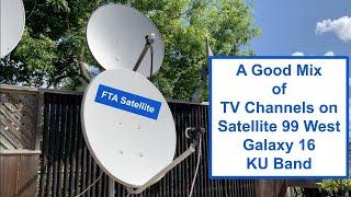 TV Channels on Satellite 99.2 West KU Band Galaxy 16 - FTA Satellite TV