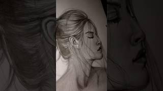 beautiful girl sketch#art #pencil Loomis method #drawing #trending #girl #beauty #viralshorts #music