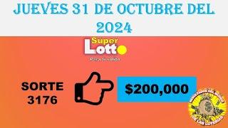 RESULTADOS SORTEO LOTTO #3176 DEL JUEVES 31 DE OCTUBRE DEL 2024/LOTERÍA DE ECUADOR