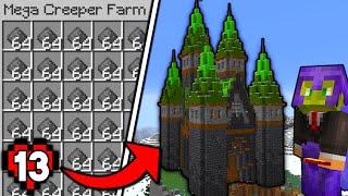 I Built A Massive CREEPER FARM CASTLE in Minecraft Hardcore (#13)