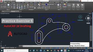 Autocad 2d drafting | Autocad Practice Exercise 5 | Autocad 2d practice drawing | CADable Tutorials