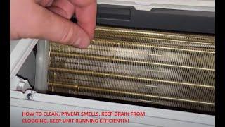 How to clean an indoor mini split heat pump head - Senville AURA
