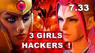 Dota 2 Cheater Busted - 3X GIRLS play FULL PACK OF SCRIPTS, MUST SEE !!!